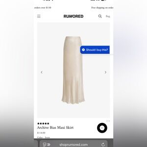 Rumored Ivory Maxi Skirt